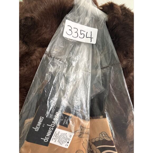 Dennis Basso Coat Women's Size Large Brown Faux Fur Lined Snow Winter Jacket - Picture 15 of 15